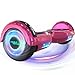 MEGA MOTION Hoverboard, 6,5 pollici con altoparlante Bluetooth e luci LED sulle ruote, adatto a bambini e adolescenti (Rose)